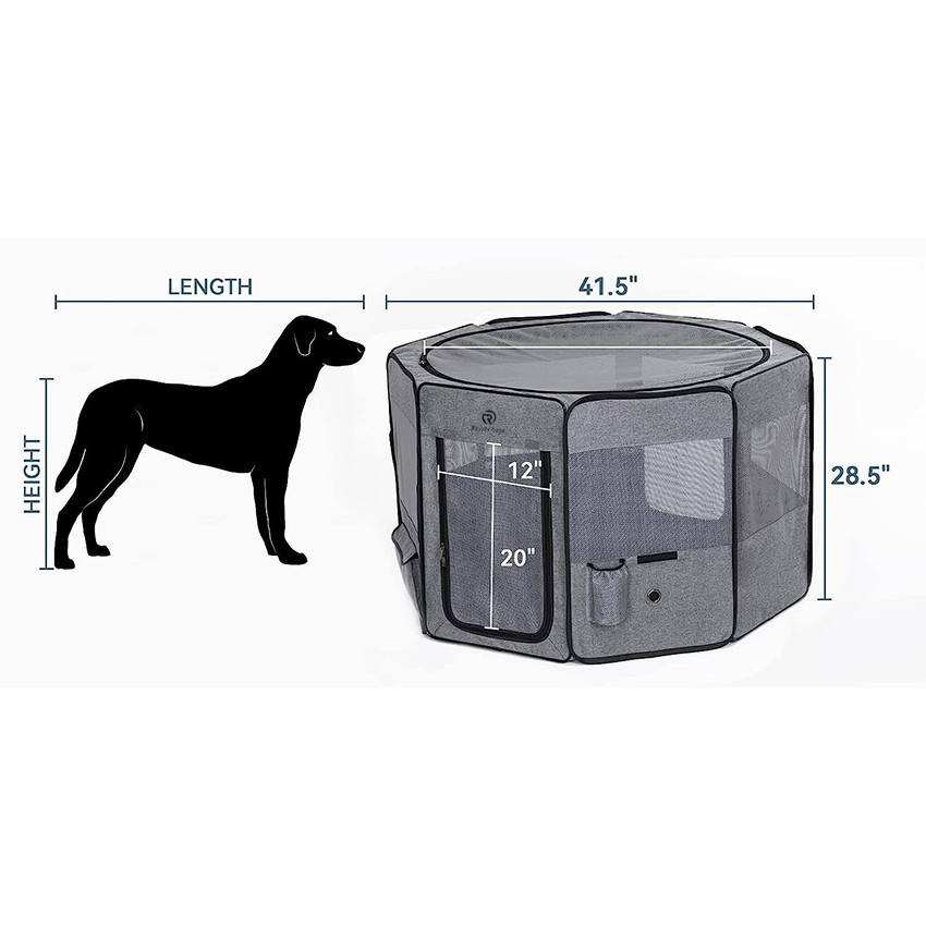 Portable Dog Playpen for for Large Dogs/Cat/Rabbit/Chick, with Water Bottle Holder and Carrying Case, for Travel/Indoor/Outdoor Use Pet Bag RJ206108