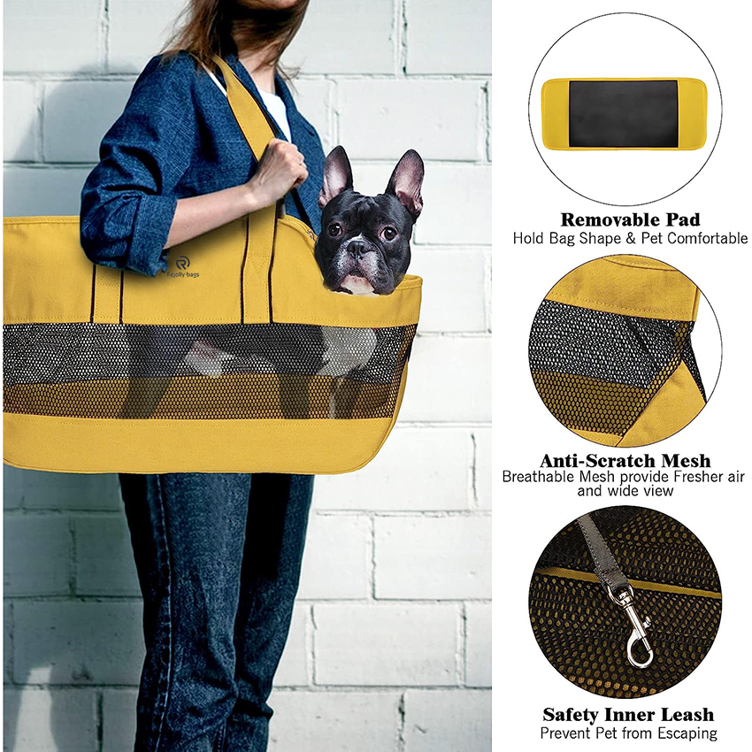 Small Pet Carrier Travel Sling Bag Airline Approved Soft Sided for Dog Cat Small Pet Bag RJ206111