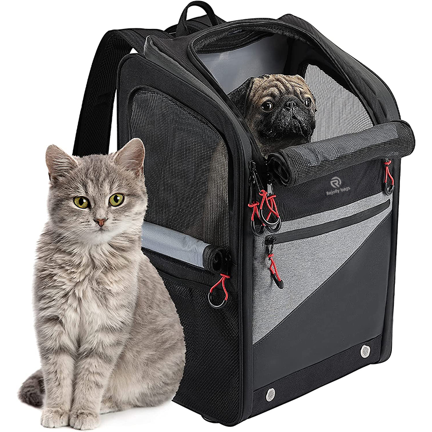 Motorcycle Dog/Cat Carrier Bags, Upgraded Pet Carriers Portable Load Capacity for Street Glide Road King with Passenger Seat Touring Pet Bag RJ206106