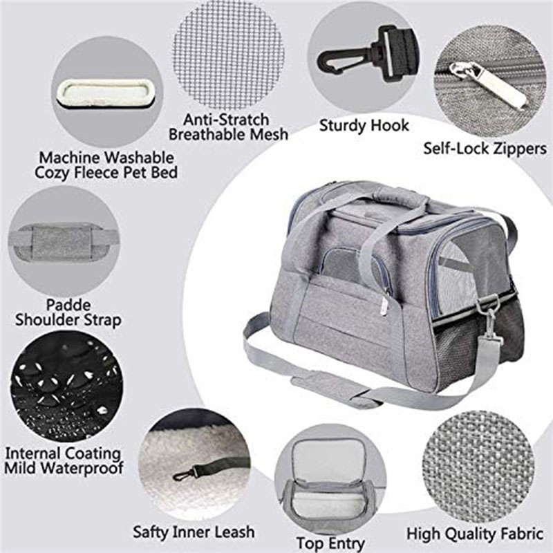 Pet Carrier Cat Dog Bag Travel Portable Fashion Airline Approved Duffle Bags RJ206125