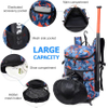 Baseball Backpack for Youth&Adults Sports Exercise Training with Shoe Compartment and Helmet Mesh Holder Fence Hook Ball Bag RJ196139