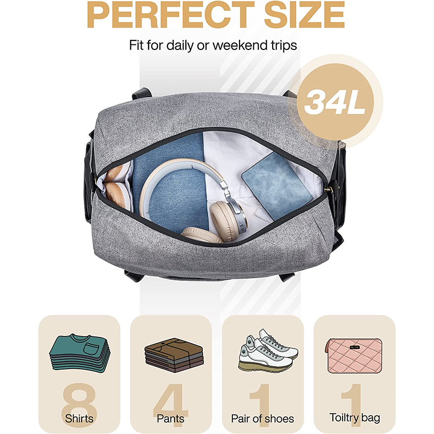 Travel Carry on Overnight Bag, Hospital Bags for Labor and Delivery, Laptop Compartment, Shoes Bag Duffel Bags RJ204231