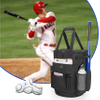 Ball Bucket Bag with Large Capacity, Baseball Coach Bag with Anti-Slip Bottom, Softball Ball Bag with Large Space for Bat, Gloves Baseball Bags RJ19664