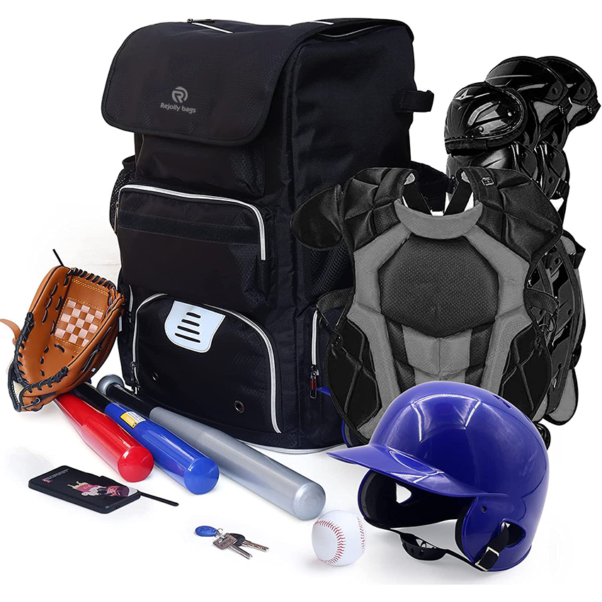 Large Expandable Bat Pack, Baseball Bat Bag Backpack, Large Capacity Holds 4 Bats,2 Drink Pockets Baseball Bags RJ19681