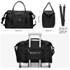 Large Sports Tote Gym Bag,Waterproof Weekender Overnight Bags for Women with Trolley Sleeve Duffel Bags RJ204200