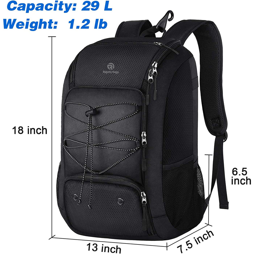 Softball Bat Bag with Shoes Compartment for Youth, Boys and Adult, Lightweight Baseball Bag with Fence Hook Hold TBall Bat, Batting baseball Bags RJ19649