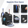 Baseball Bag Backpack with 2 Bat Sleeves, Softball Equipment Bag for Youth and Adults with Separate Shoe Compartment Baseball Bags RJ19655
