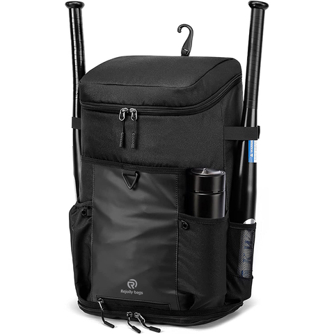 Youth&Adults Sports Exercise Training Softball Soccer Coach Baseball Bat Equipment Backpack Bags Shoe Compartment with Hook for Helmet Baseball Bags RJ19666