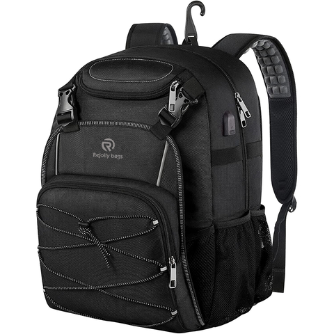 Youth Softball Bat Bag with Vented Shoes Compartment, Lightweight Baseball Bag TBall Bat & Equipment with Fence Hook Baseball Bags RJ19674