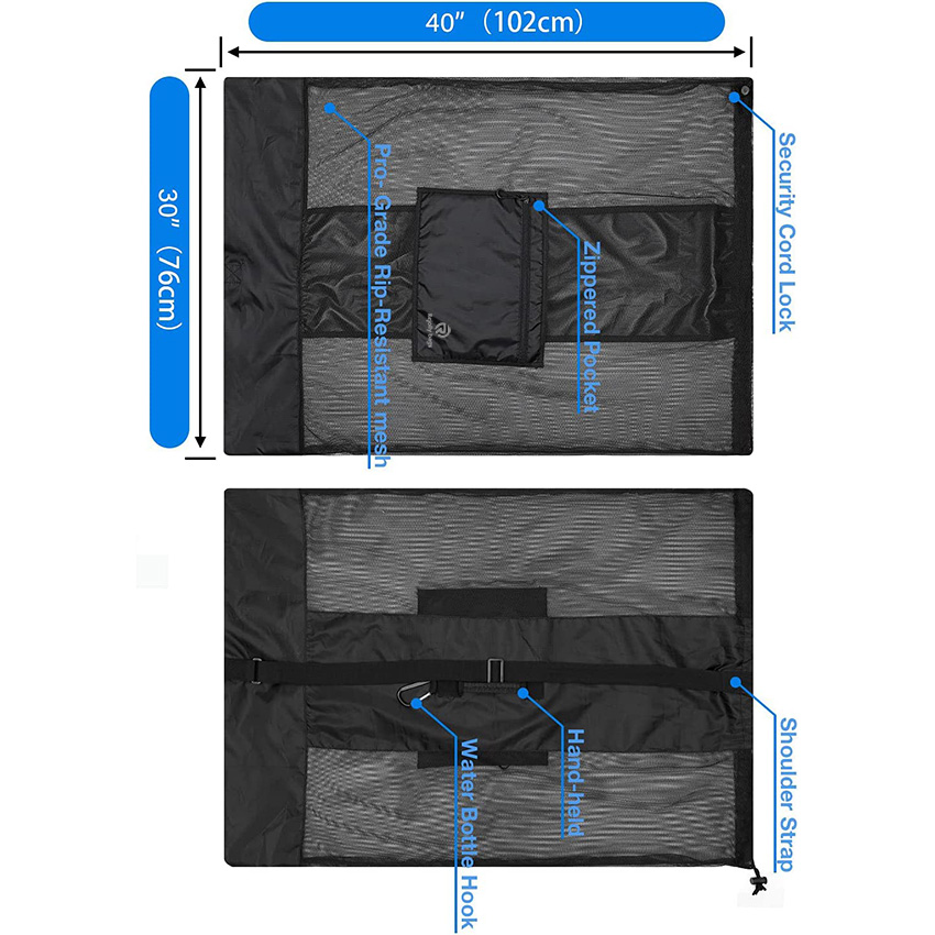 Extra Large Ball Bag, Mesh Soccer Ball Bag, Adjustable Shoulder and Portable Strap Design fit Coach,Adults and Kids Ball Bag RJ19687