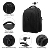Rolling Backpack Waterproof Wheeled Backpack Carry-on Trolley Luggage Suitcase