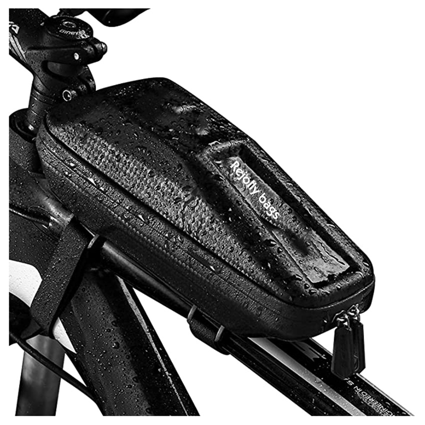 Elegant Choise Waterproof Bike Top Tube Bag Front Bike Phone Bag with Double Zipper Handlebar Bicycle Frame Bag