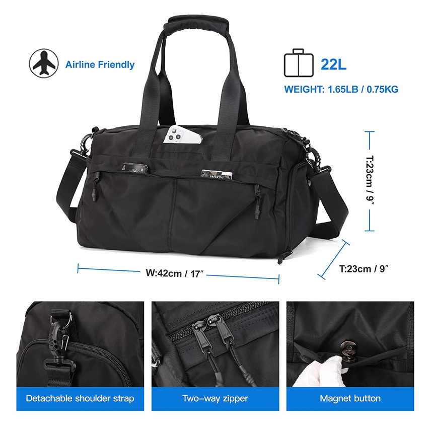 Gym Bags Travel Duffel Bags Small Workout Bag Durable Sports Carry on Holdall Bag