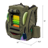 PRO 25 Disc Capacity Disc Golf Frisbee Backpack Bag Portable Sports Bag