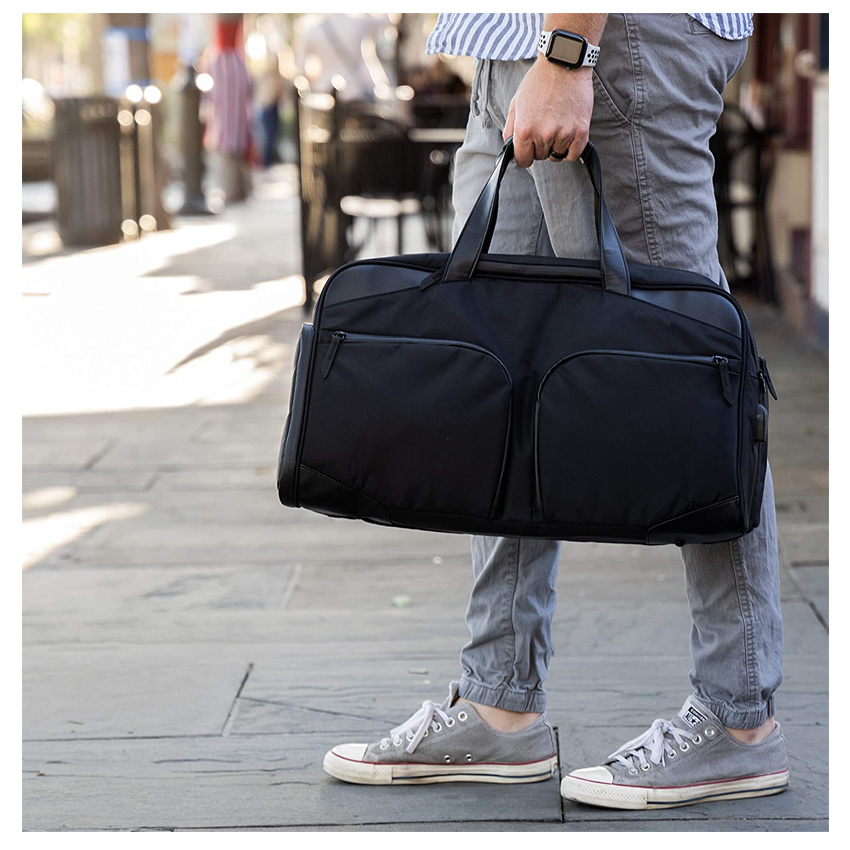 Overnight Weekender Bag Fitness Gym Sport Shoulder Bag with Shoe Compartment & Wet Pocket