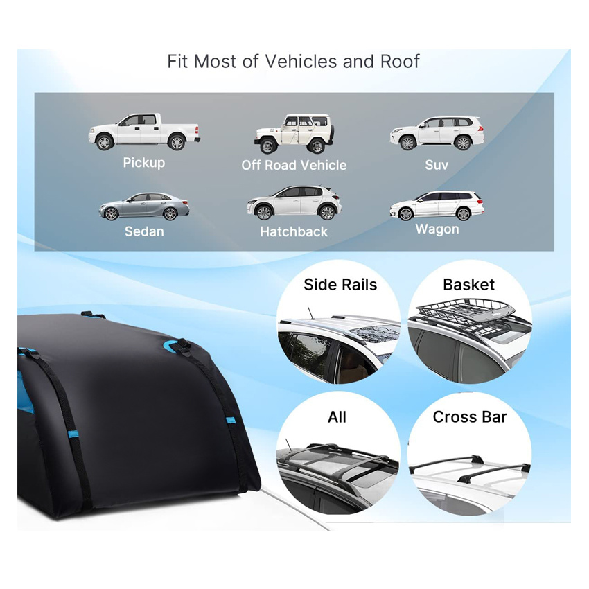 Waterproof Truck Roof Bag Large Capacity Car Bag Travel Portable Cargo Top Bag