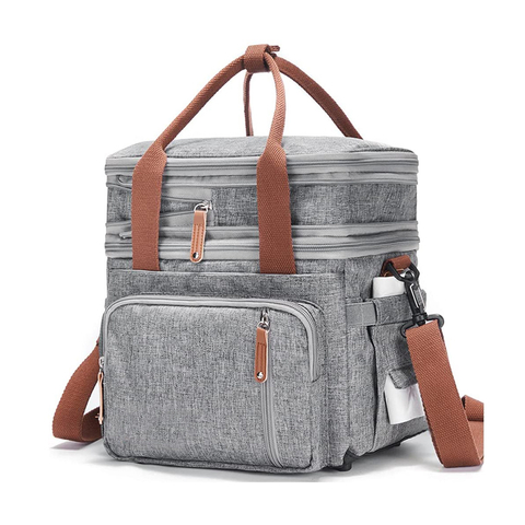 Expandable Insulated Large Lunch Bag Weekend Picnic Bag Casual Tote Cooler Bag