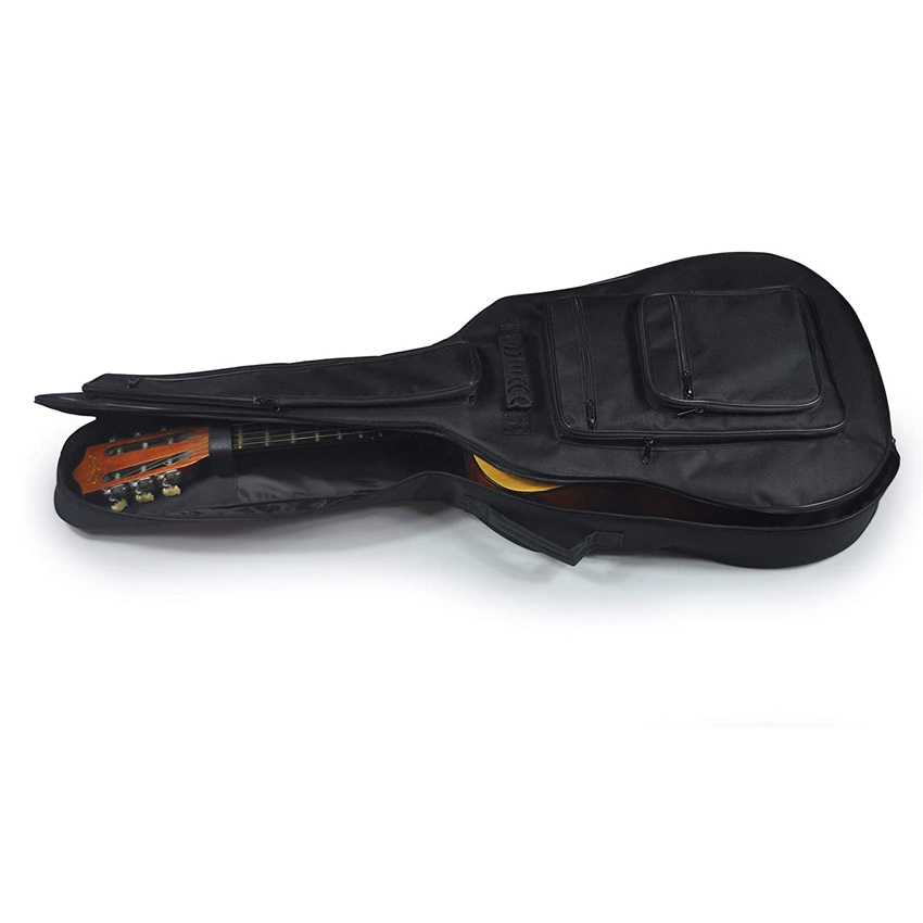 41 Inch Acoustic Guitar Padded Gig Bag with 6 Pockets, Pick Sampler and Guitar Strap