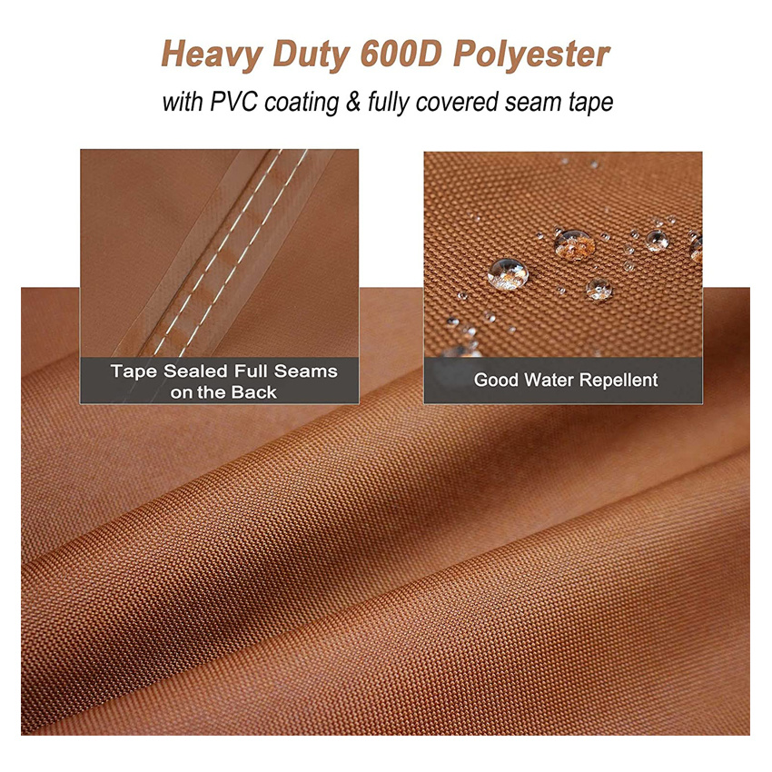 Brown Outdoor BBQ Grill Cover Burner Waterproof Heavy Duty Patio Barbecue Gas Grill Cover