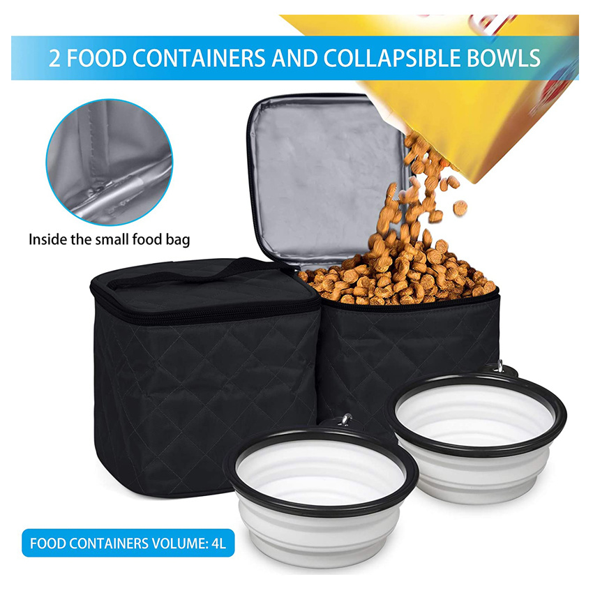 Dog Supplies Backpack Cat Travel Bag with Food Baskets Pet Carrying Bags