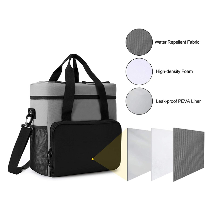 Travel Cooler Bag Insulated Portable Ice Bag Lunch Bag for Picnic, Beach, Work, Trip