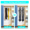 Heavy Duty Portable Foldable Garment Bags for Travel Hanging Clothes Storage with Clear Window