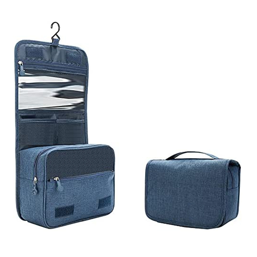 Travel Cosmetic Storage Portable Toiletry Bag with Hanging Hook Durable Folding Makeup Bag