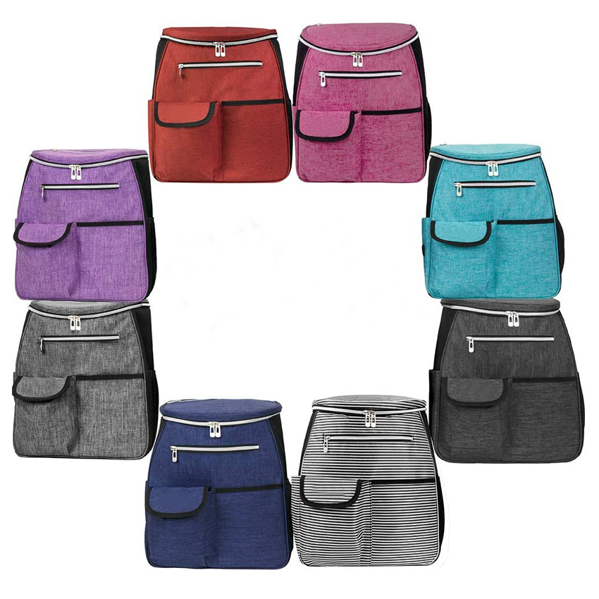 Dog Travel Bag Backpack with Poop Bag Dispenser Multi-Function Pocket Food Container Bag