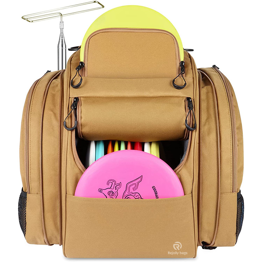 Durable Frisbee Golf Bag with 22+ Disc Capacity Two Side Pockets for Extra Storage Padded Straps and Back Panel Disc Golf Bag