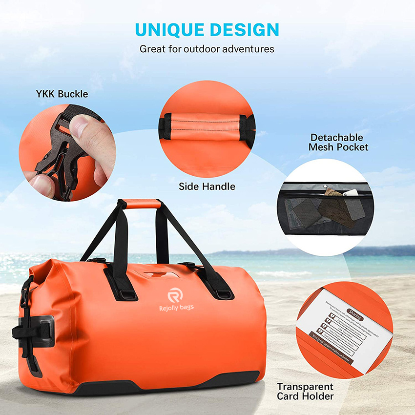 Large Waterproof Duffle Travel Dry Duffel Bag Heavy Duty Bag with Durable Straps & Handles for Kayaking Paddleboarding Boating Rafting Fishing Duffel Bag