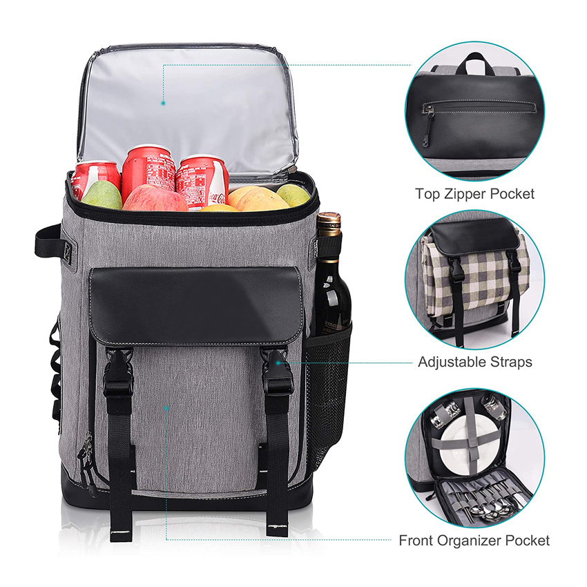 Lightweight Lunch Bag Waterproof Insulated Picnic Backpack for Fishing, Camping, Hiking, Beach