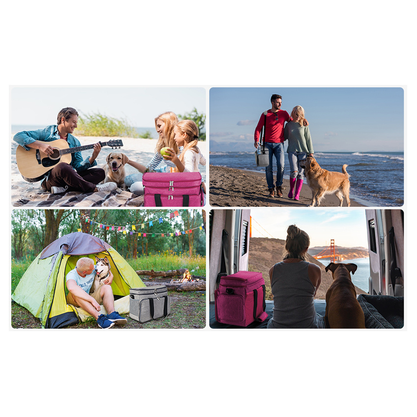 Portable Dog Travel Bag with Multi-Function Pockets Pet Food Storage