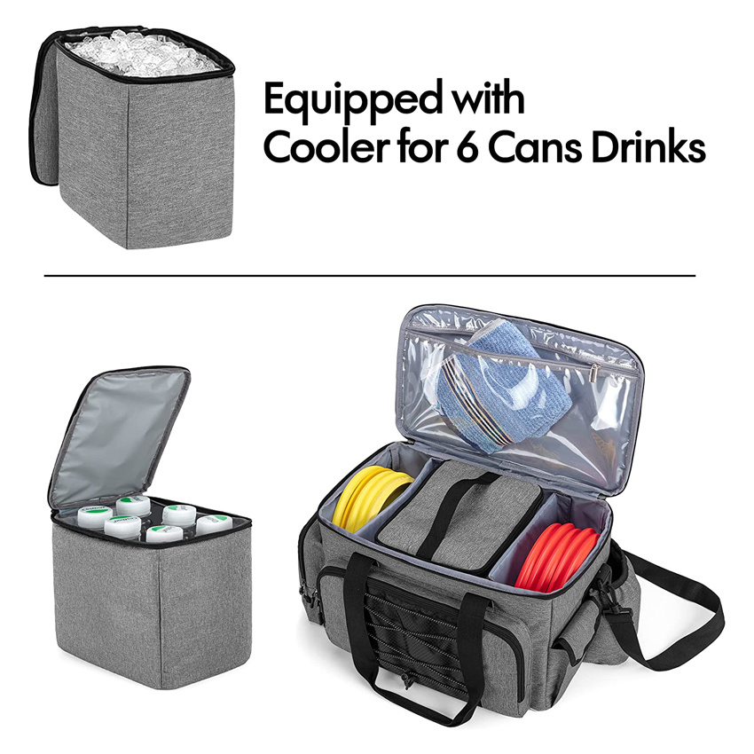 Disc Golf Bag with Cooler Bag Outdoor Leisure Travel Bag Frisbee Bag Pet Toy