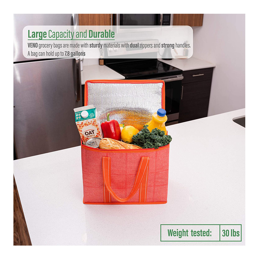 Large Capacity Insulated Bag Food Delivery Bag Picnic Basket Lunch Bag