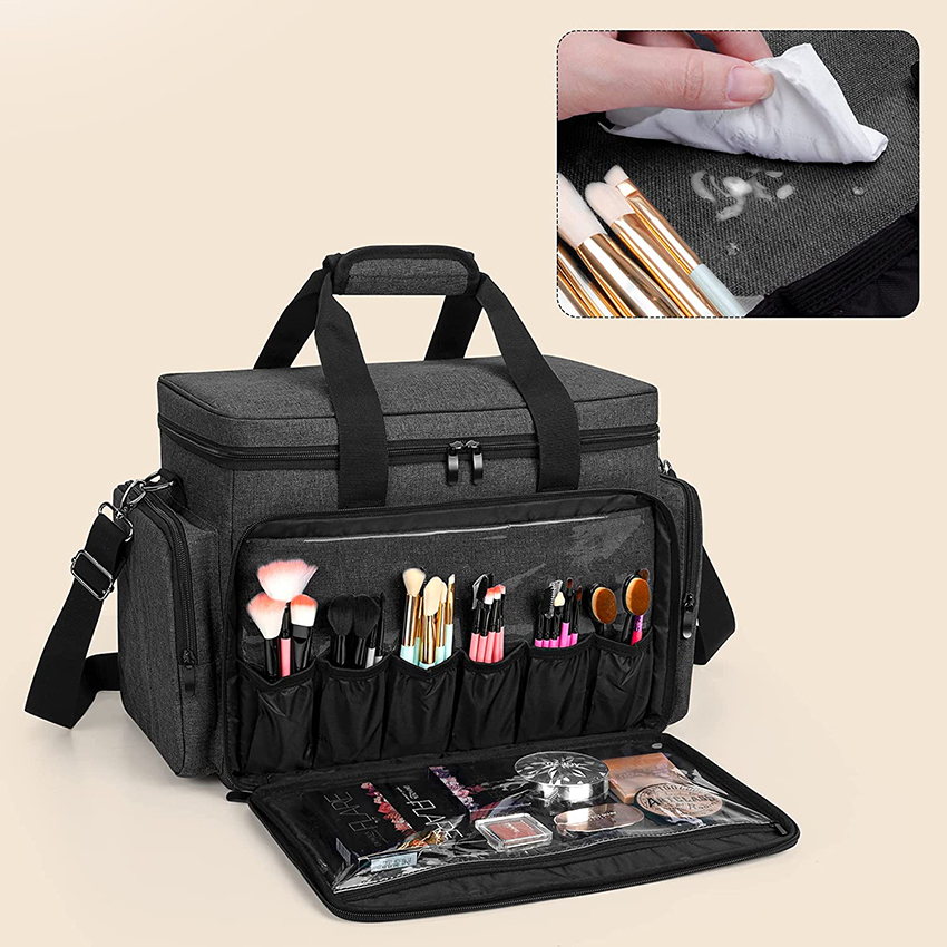 Large Makeup Bag Cosmetic Bag with Removable Dividers, Travel Makeup Case Holds Cosmetics Cosmetic Bag RJ21675