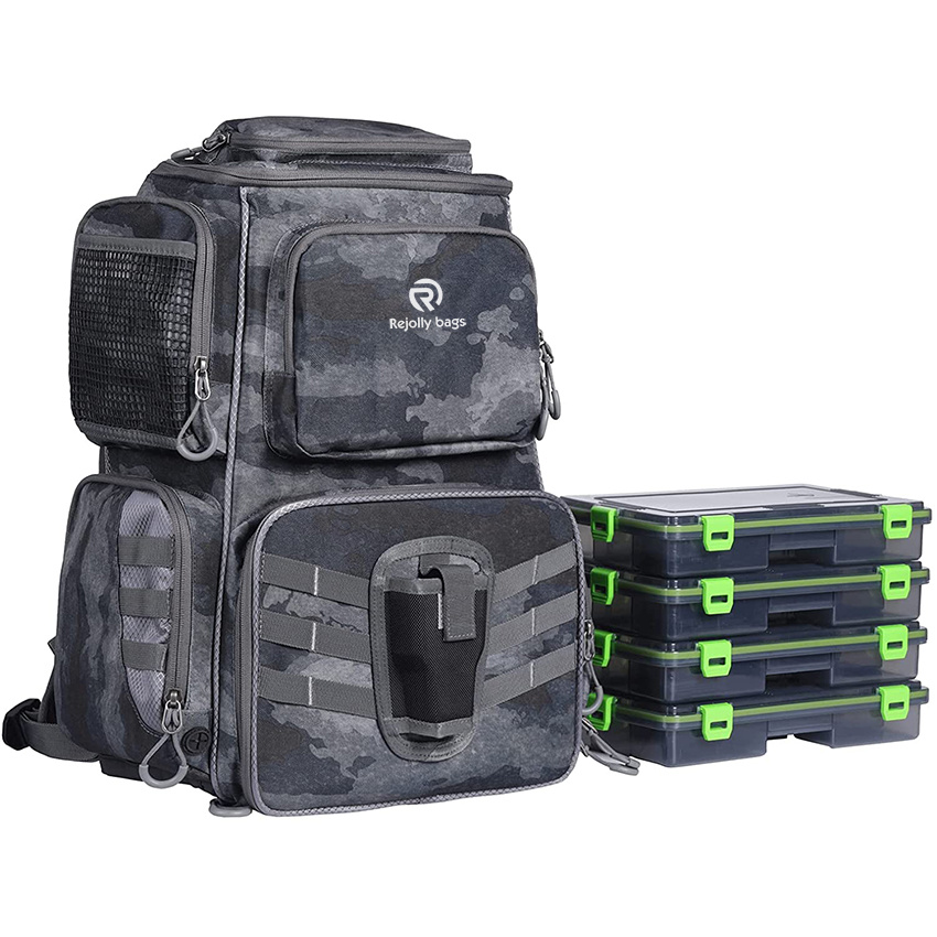 Large Waterproof Tackle Bag Storage, Waterproof Protective Rain Cover, Backpack for Trout Fishing Outdoor Sports Camping Hiking Fishing Rod Bags