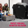 Premium BBQ Grill Cover, Heavy-Duty Gas Grill Cover for Weber Spirit, Weber Genesis, Char Broil etc. Rip-Proof & Waterproof Grill Cover