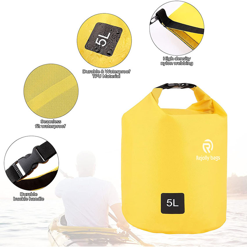 Waterproof Dry Bag 15L, Small Dry Bag for Kayaking, Beach, Boating, Camping, Fishing, Floating Bag