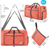 Foldable Travel Duffel Bag with Shoes Compartment Overnight Pack for Waterproof Tear Resistant
