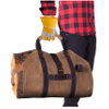 Waxed Canvas Log Carrier Firewood Holder Elegant Wood Bag Carrier Tote