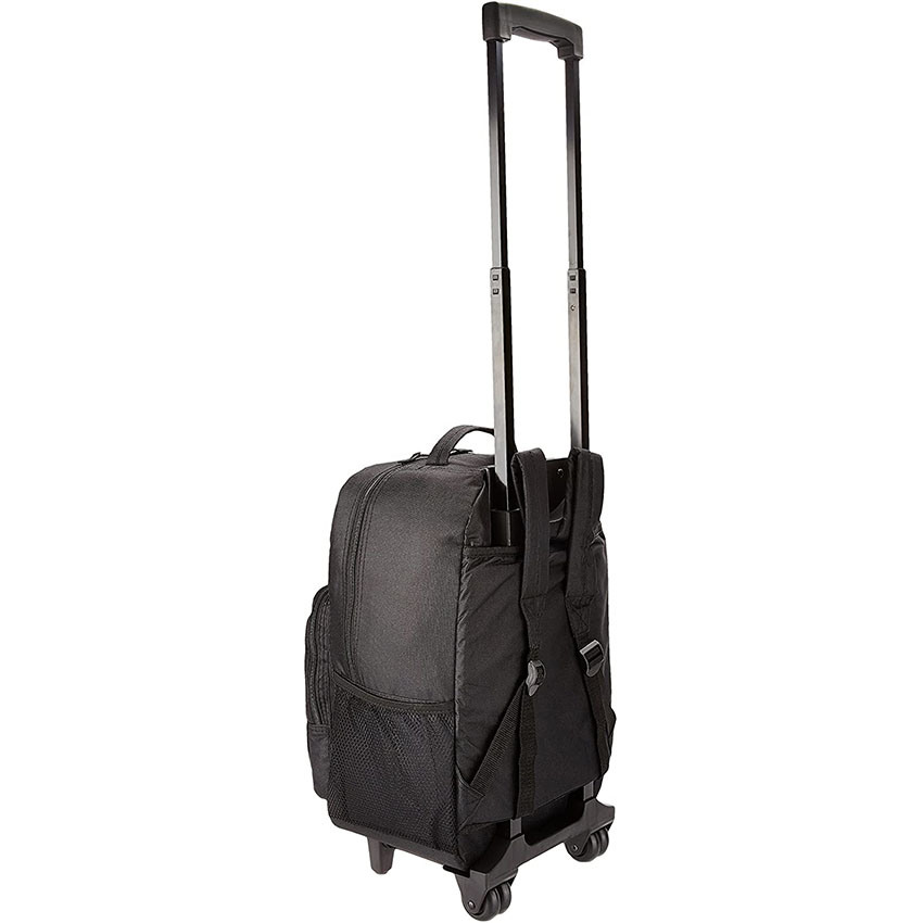 Wholesale High Quality Rockland Double Handle Black Rolling Backpack
