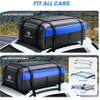 Car Rooftop Cargo Carrier, 22 Cubic FT Waterproof 840d Car Roof Cargo Bag for All Vehicles with/Without Rack Including Non-Slip Mat Reinforced Long Straps Bag