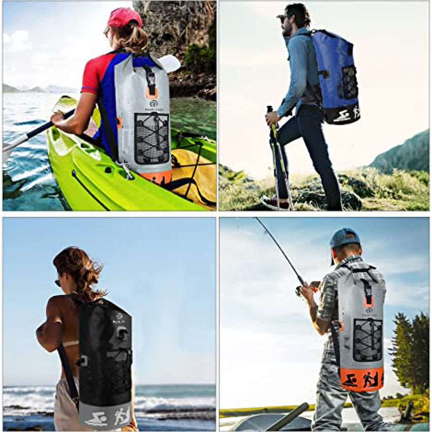 Waterproof Floating Dry Backpack with Waterproof Phone Case for Water Sports - Fishing, Boating, Kayaking, Surfing, Rafting Bag