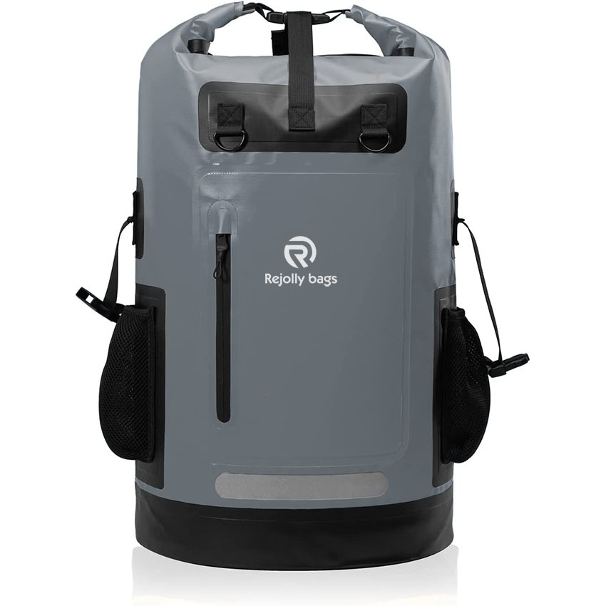 Dry Bag, Roll Top Closure Backpack with Shoulder and Chest Strap for Hiking, Floating Boating, Canoeing, Rafting, Diving, Fishing, and Camping Trips Grey Bag