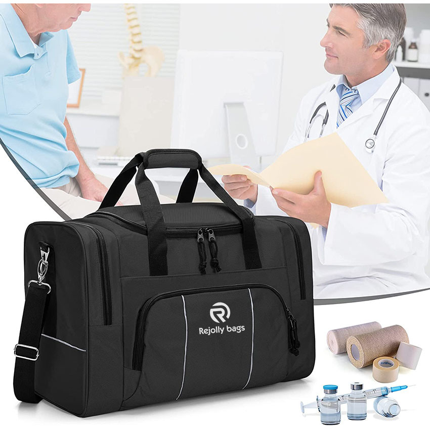 Professional Medical Bag with Inner Deviders and Shoulder Strap for Home Visit, Clinical Study Medical Bag