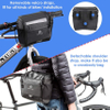 Large Reflective Bicycle Handlebar Basket Bags Water-Resistant Storage Pannier for Bike Touchable Transparent Phone Holder Pouch Bicycle Bag