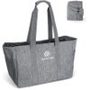 Soft 9 Gallon Extra Large Utility Tote, Foldable Reusable Storage Tote Bag