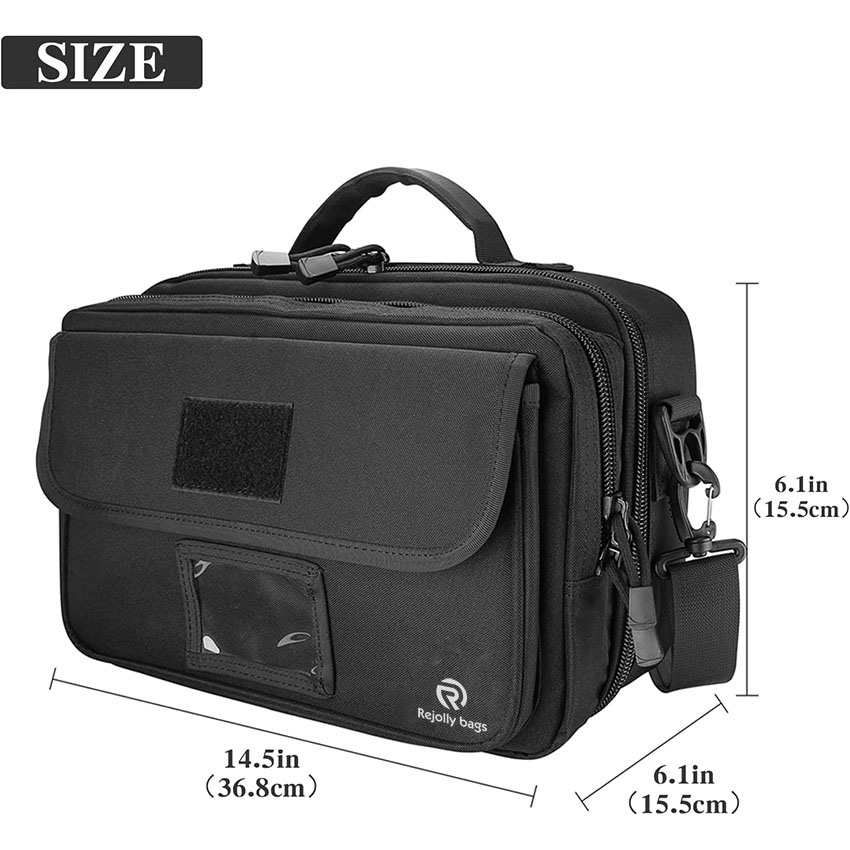 Military Style Tactical Range Bag, Deluxe Padded Case for up to 8 Magazine Cartridge, Eye Glasses, and Other Shooting Accessories Bag