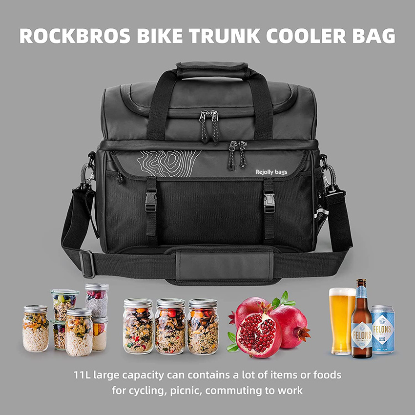 Bike Trunk Cooler Bag Bicycle Rack Rear Seat Carrier Insulated Panniers Storage Luggage Cycling Accessories