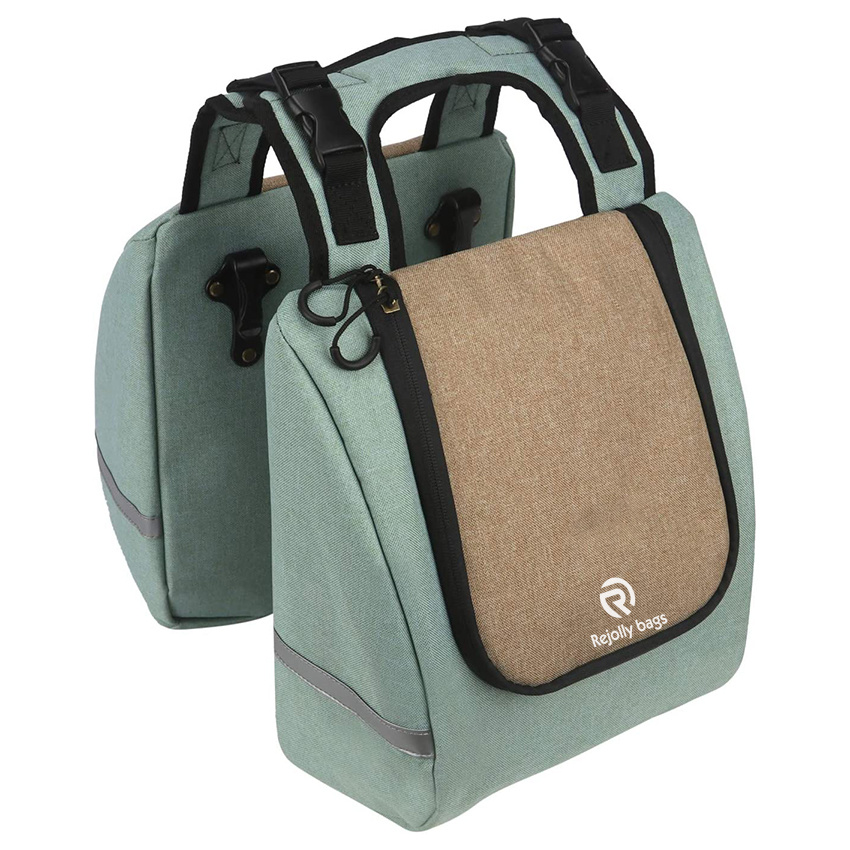 Nylon Bicycle Bike Pannier Insulated Lunch Bag Cooler Box 2 Compartment